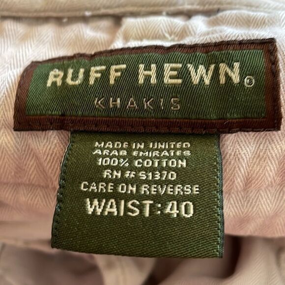 Vintage Ruff Hewn light khaki pleat front cotton shorts - Picture 5 of 6